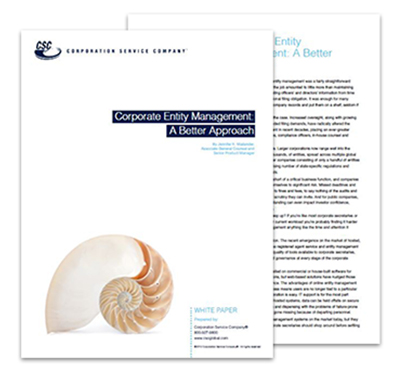 Corporate Entity Management White Paper